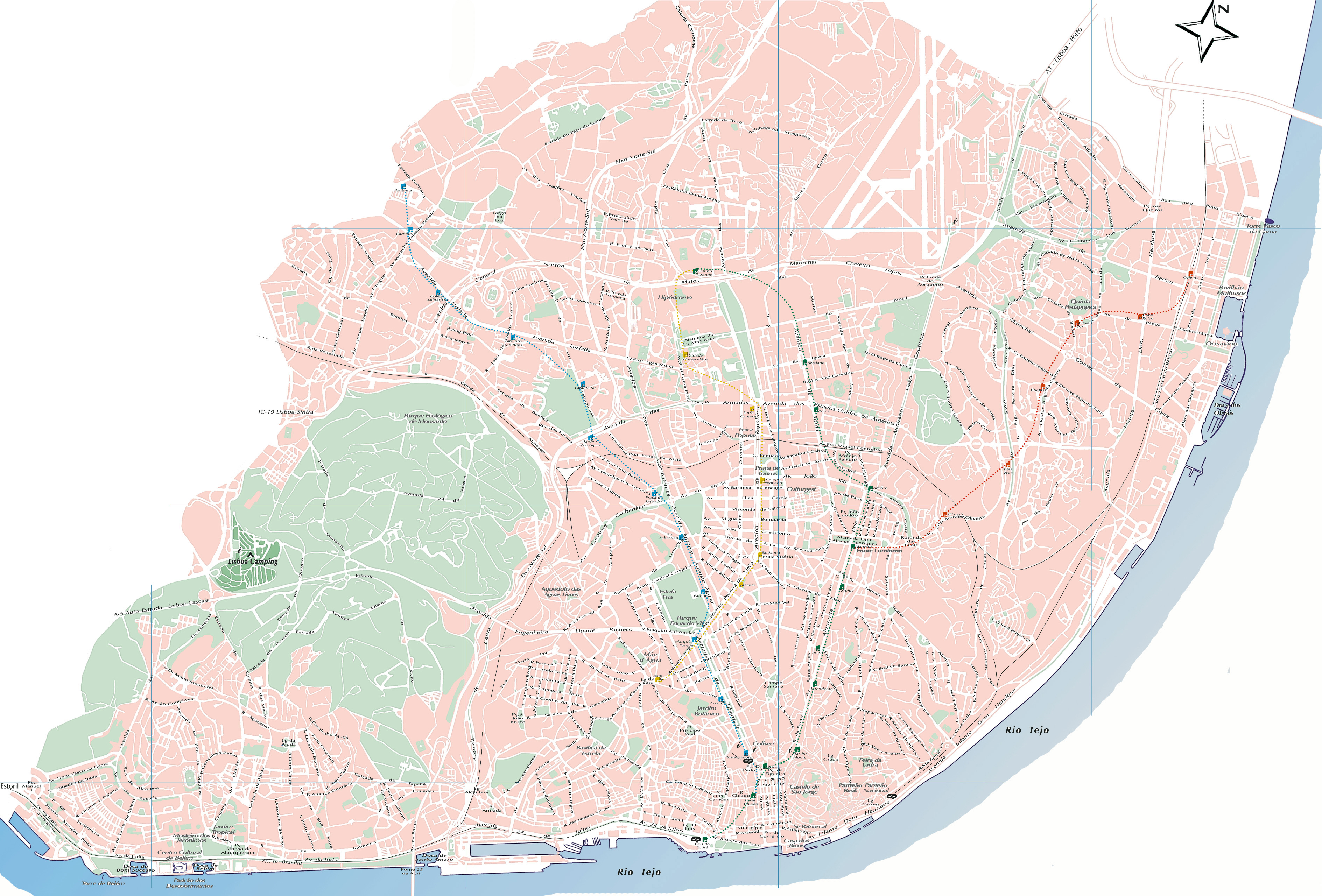 Mapa de Lisboa - Portugal